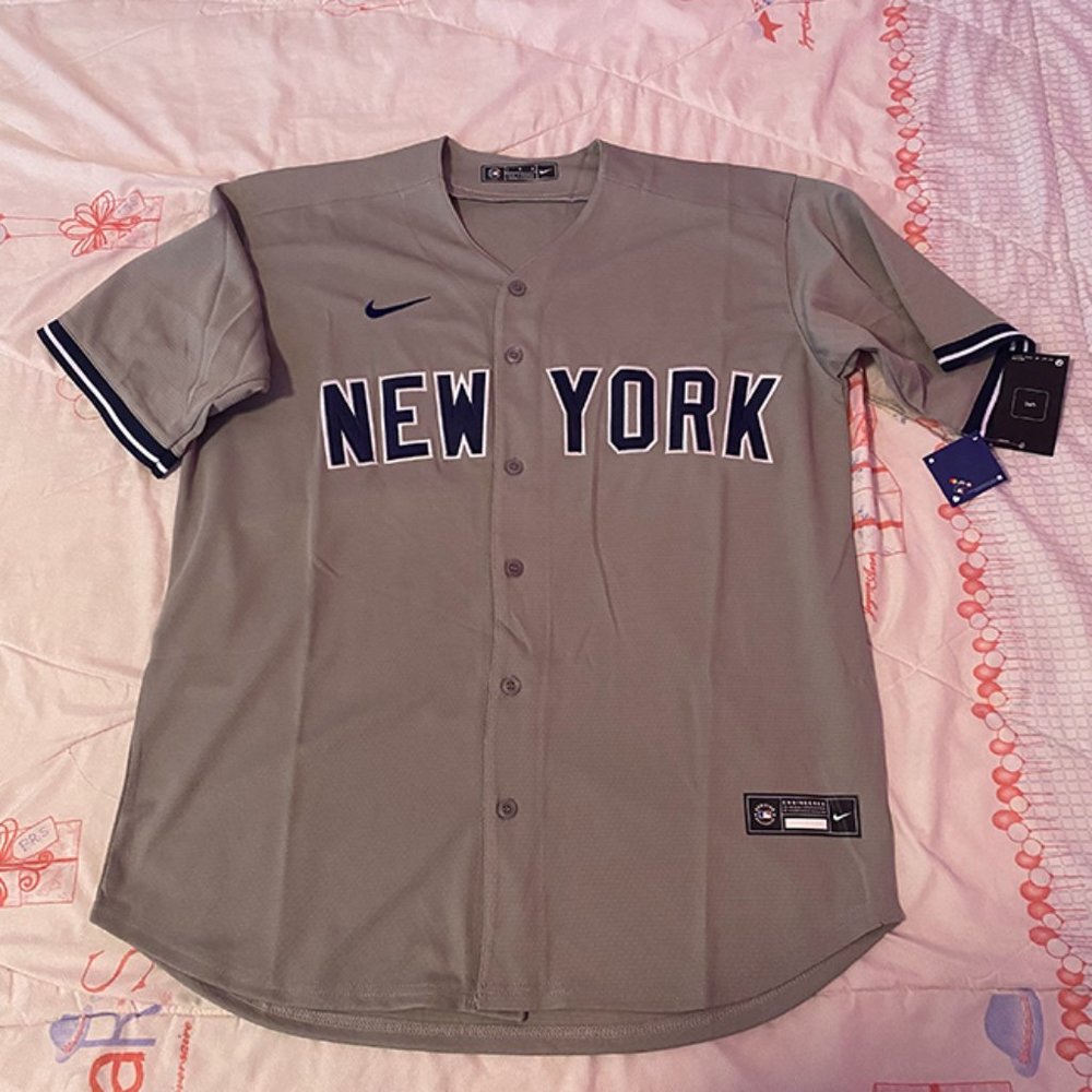 New York Yankees Baseball Jersey Nike MLB Gray